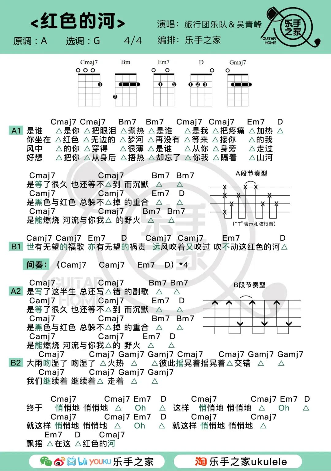 里河简谱_尤克里里小星星简谱(3)