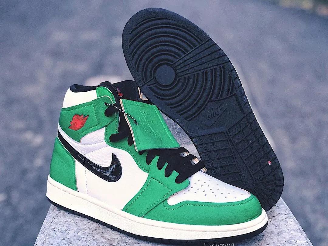 aj1 lucky green low