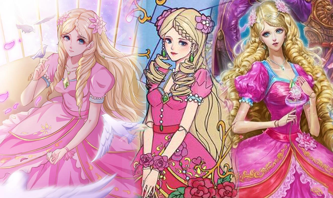 叶罗丽：漫画卡片海报三版角色形象对比，只有冰公主承受颜值变化_动画