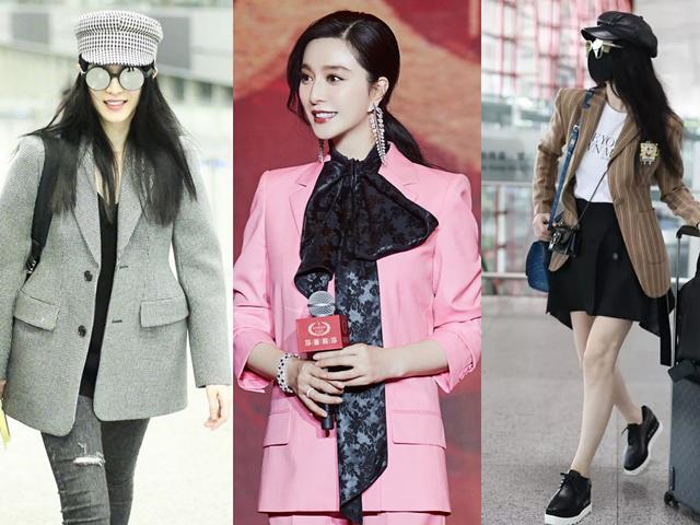 西装|范冰冰变汽车宝贝！穿涂鸦西装没肚腩，生图曝光颜值还在气场没了