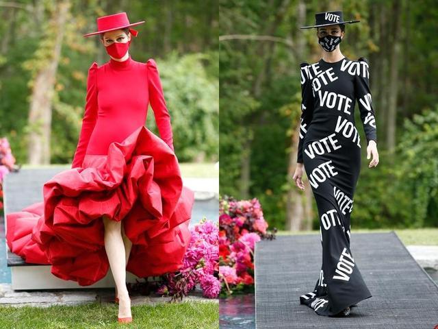 时装周|2021春夏时装周口罩造型依然流行,模特戴罩走秀,口罩链成配饰新物种