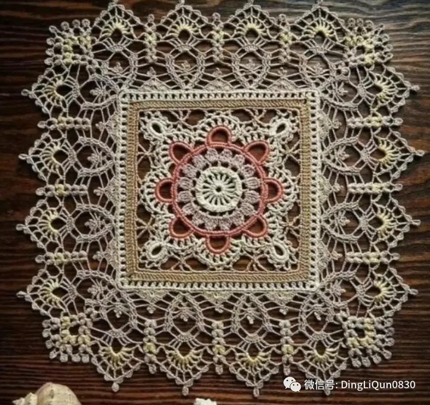 「针织作品」50个美妙优雅的钩针桌布图案,很养眼!