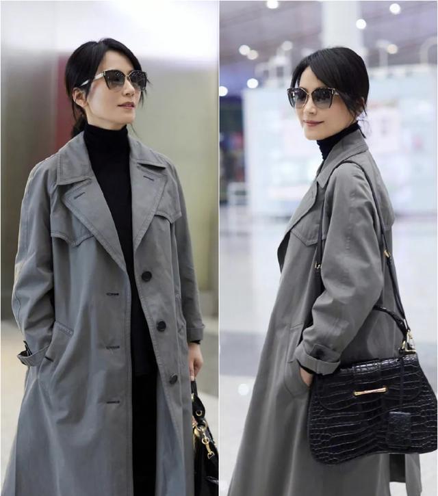 气质|俞飞鸿真是中年女性的典范，风衣配针织衫穿出高级感，哪像70后