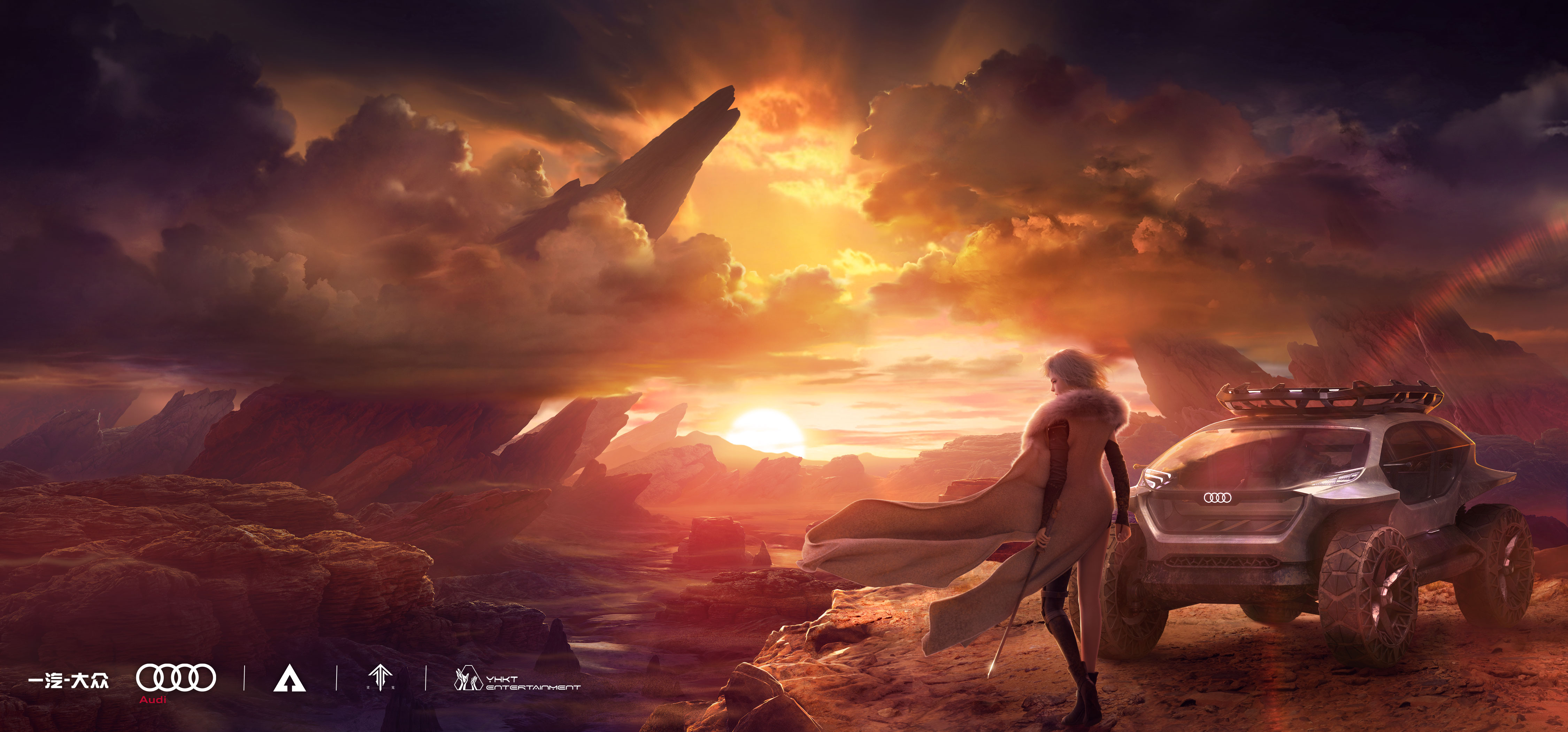 原创国产动画大作《灵笼》奥迪品牌概念车ai:trail惊喜现身