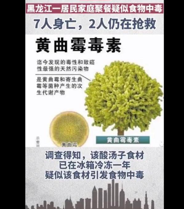 原创鸡西酸汤子中毒已致8人死亡!原因曝光:中毒并非黄曲霉素引发