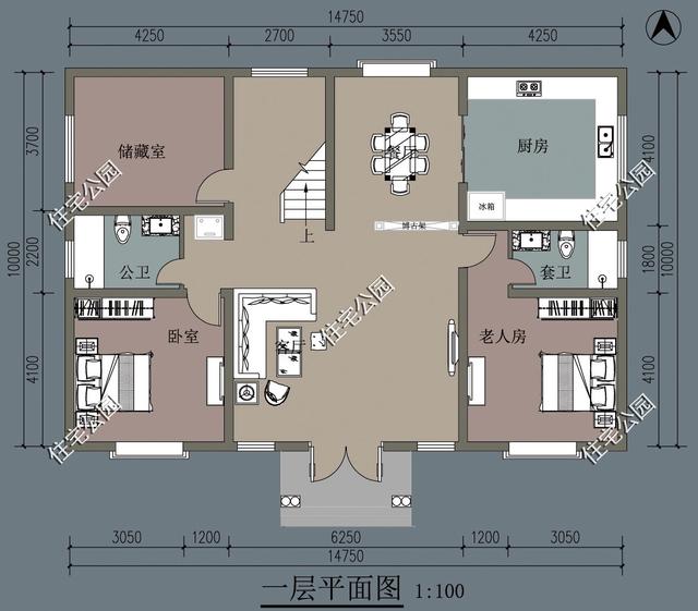 原创农村建房,开间14米进深10米,坐北朝南,能建什么样的别墅?