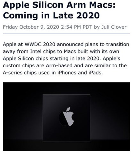 Mac|苹果为何与英特尔“分手”？或将在下月发布自主芯片版Mac