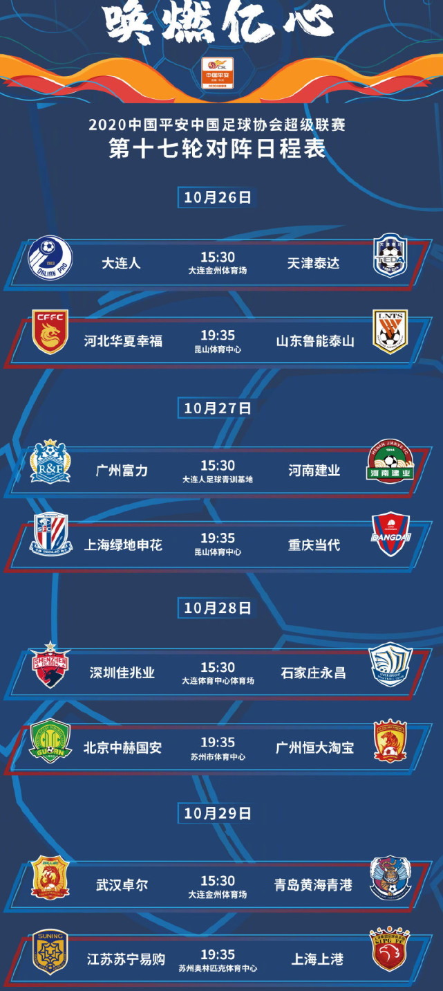 中超2020赛程，中超20202021赛程