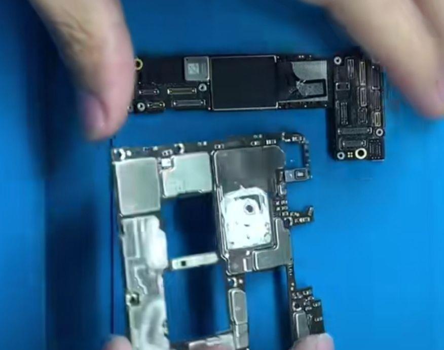 原创iphone12与mate40拆机对比,电池华为完胜,主板体积是苹果两倍