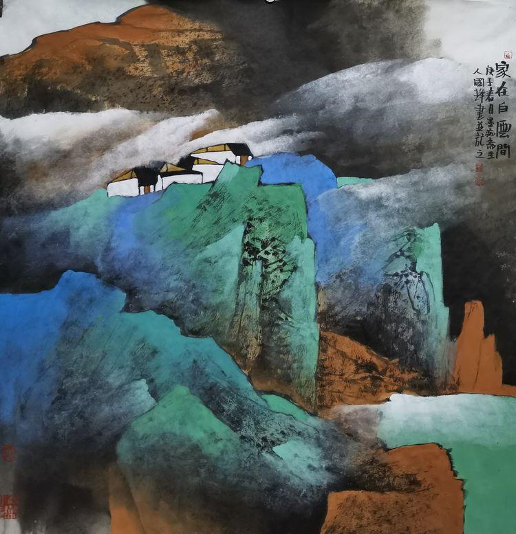 重彩山水情,写意雅清风,——王国锋重彩山水选