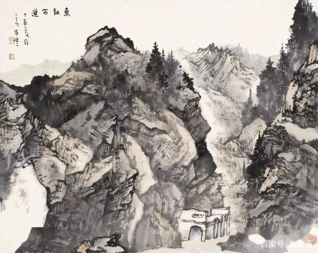 当代著名书画家朱零山水画作品欣赏