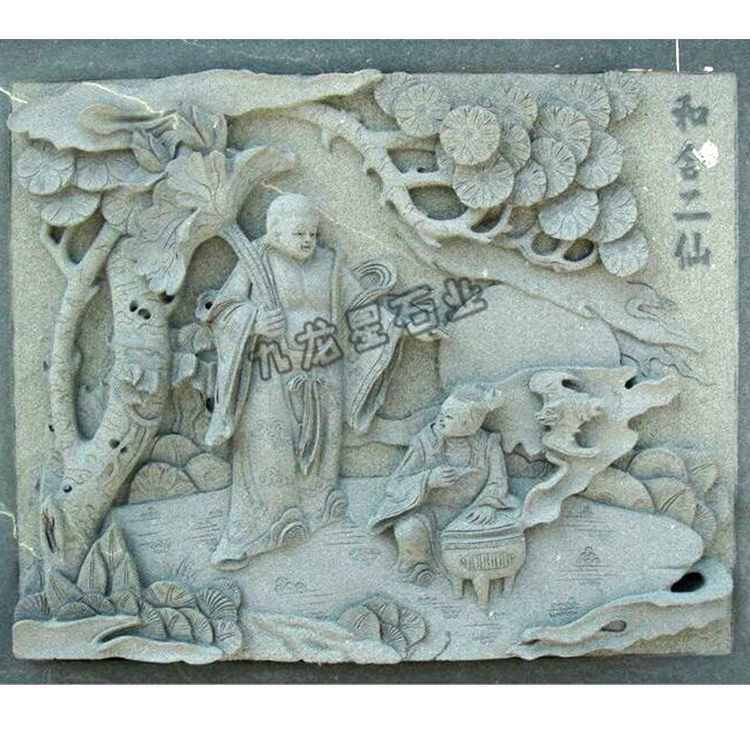 石雕人物浮雕壁画样式佛寺石雕壁画实景图