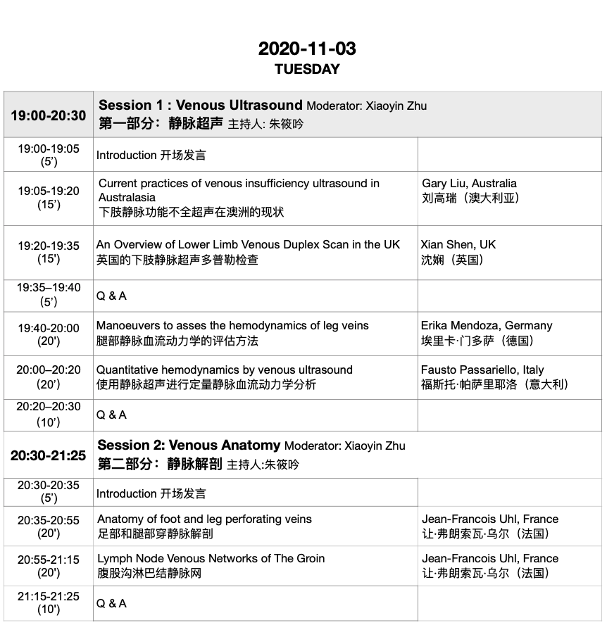 知识科普|即将开始！2020国际静脉病论坛（10月31日-11月4日）最新通知