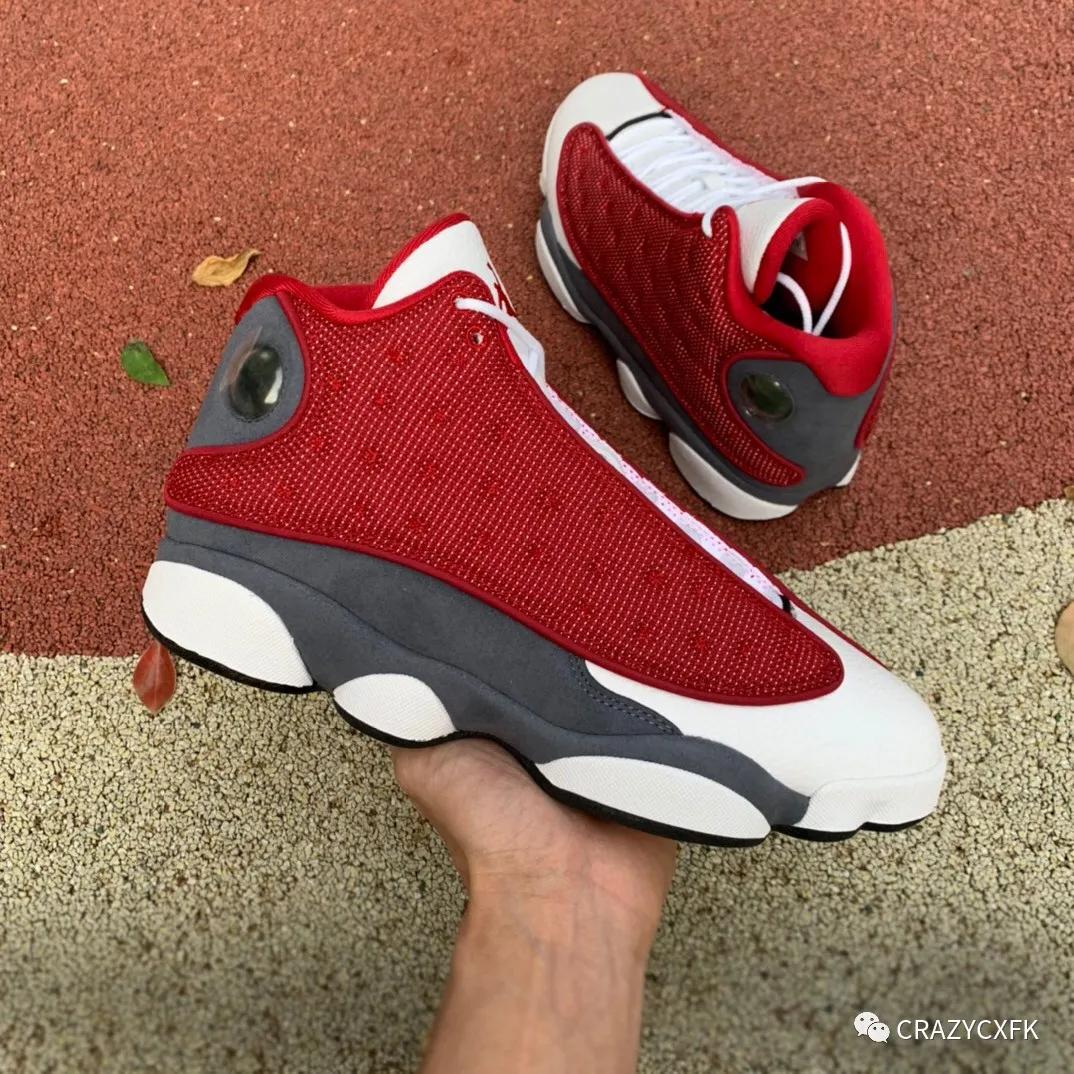 乔丹red flint 红色火石 air jordan 13 篮球鞋_反光