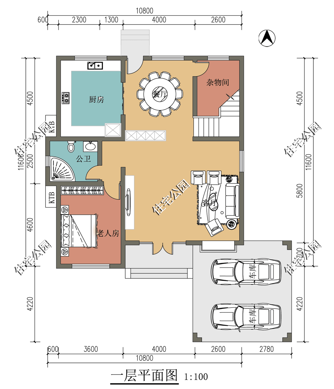 开间16米进深12米二层别墅设计图，外观好看，经济又实用-建房圈