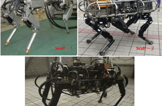 2m/s,是当时国内第一台实现高速trot步态行走的液压驱动四足机器人,并