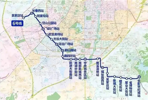 长春地铁6号线线路图