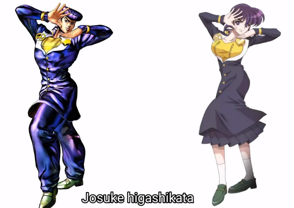 同样的jojo立,主角团换个性别后秒变美少女!24张图看够女版jojo