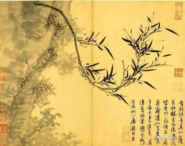 吴镇画竹,风神潇洒,满纸清韵