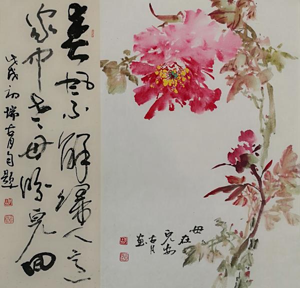 福迎牡丹 花开富贵:胡志刚牡丹画作品欣赏