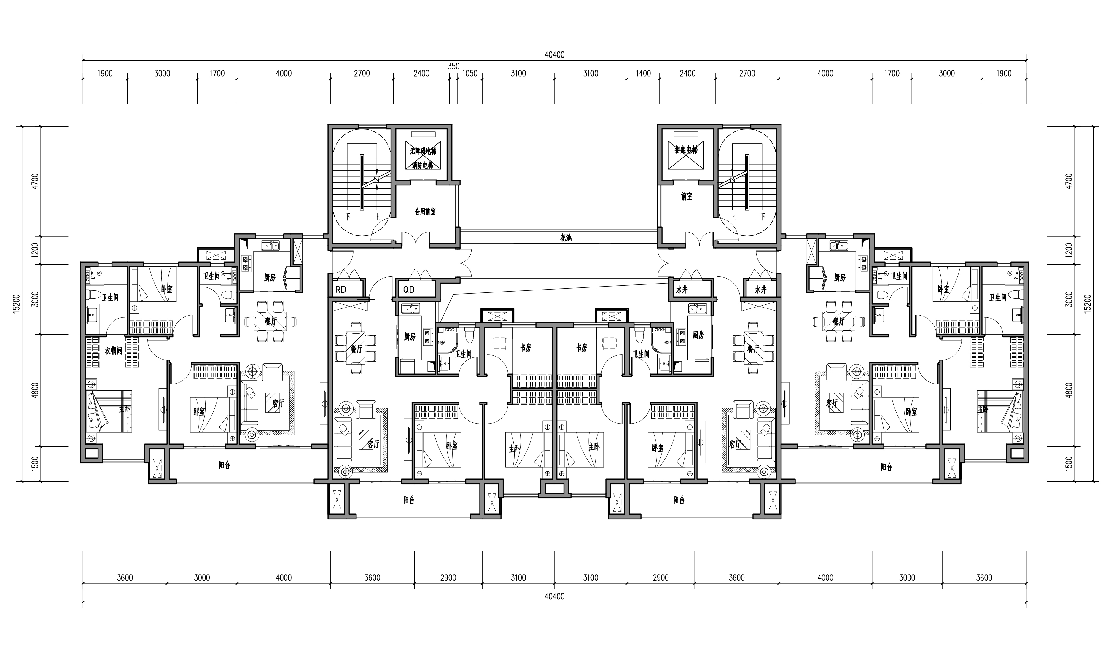 实例,北连廊户型为何能打败传统户型?真能四户全通透吗?