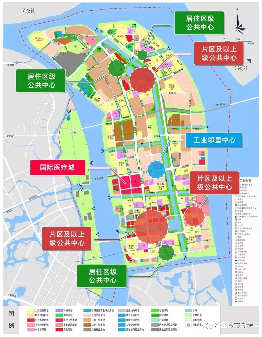 (马鞍岛控规图) 车程20分钟比深圳更近前海 项目距离深中通道出口仅2