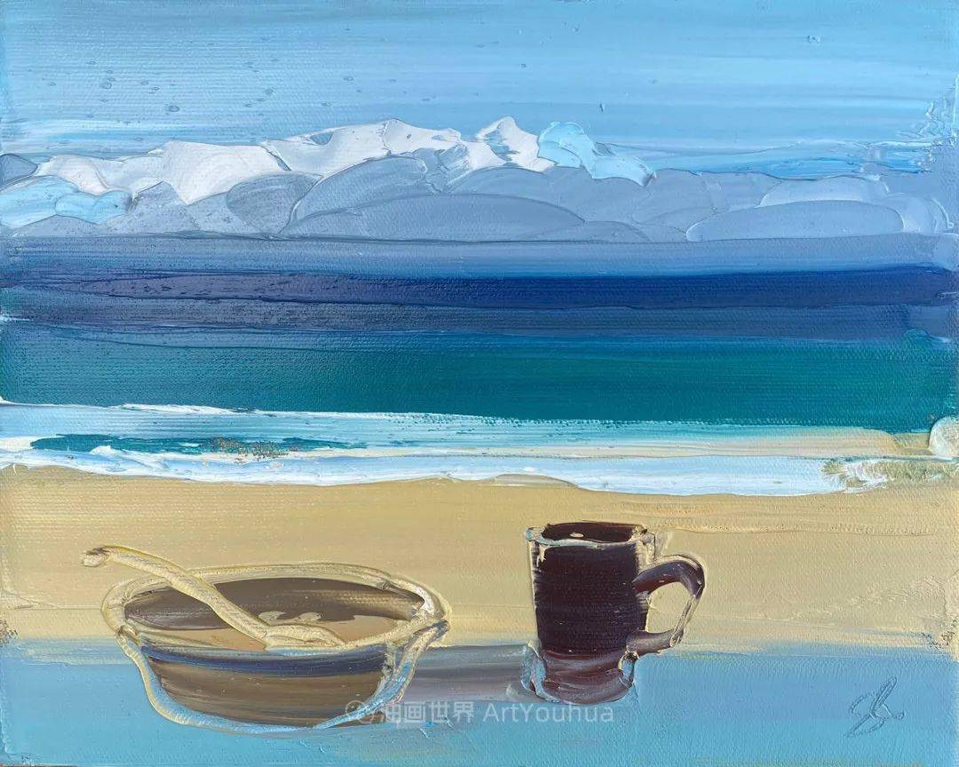 【油画欣赏】色块分明的风景画,富有表现力的厚涂画法