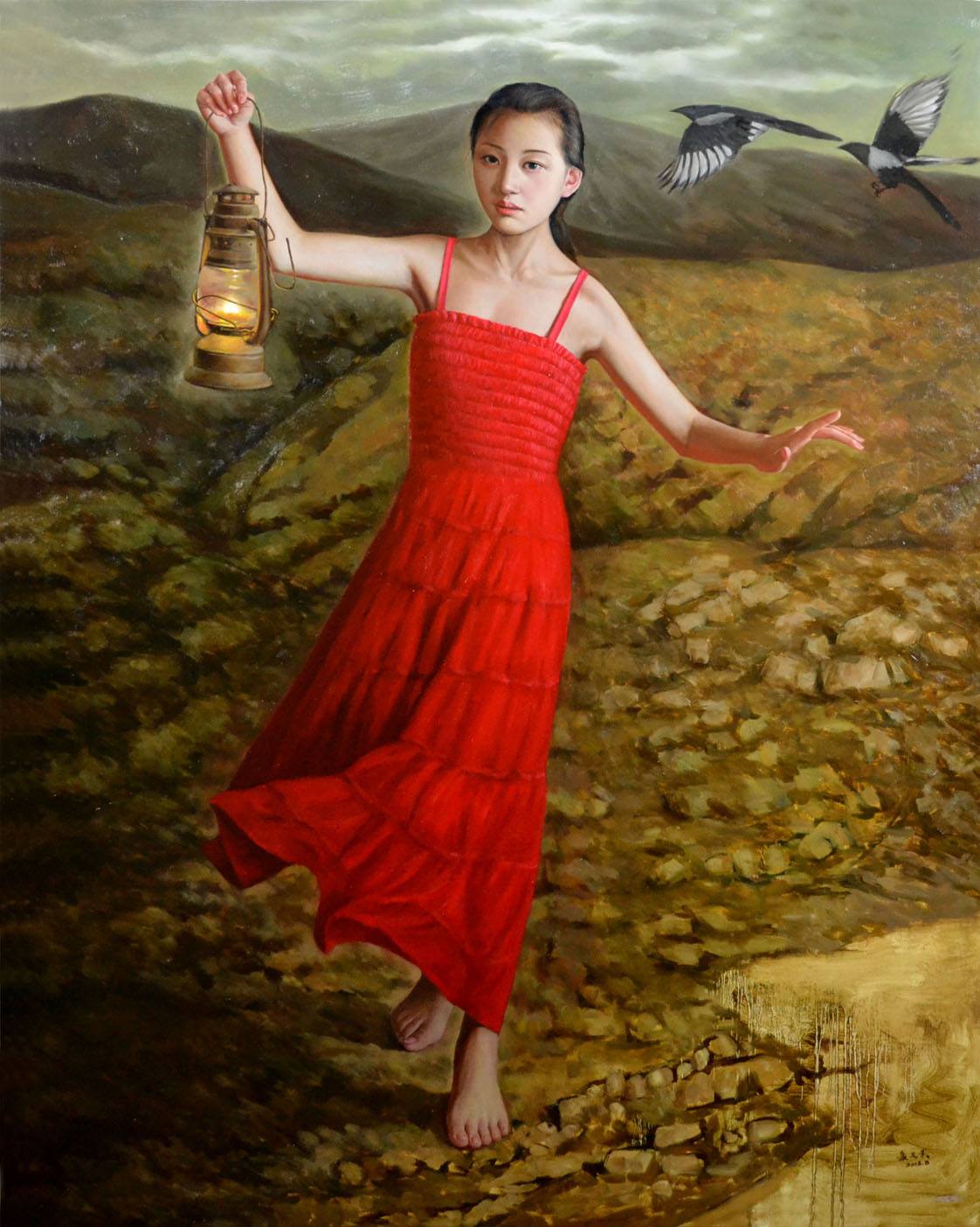 图片[6]-青年艺术家聂义武人体油画中的少女，有着古典雅致的纯美气息-魔性次元
