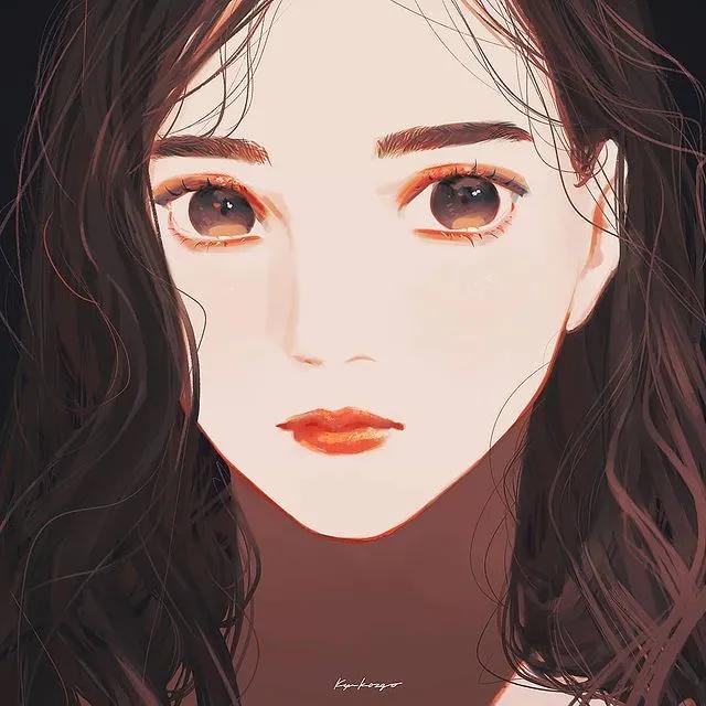 【插画】kyuko2go的复古女生头像:沉迷在光与影