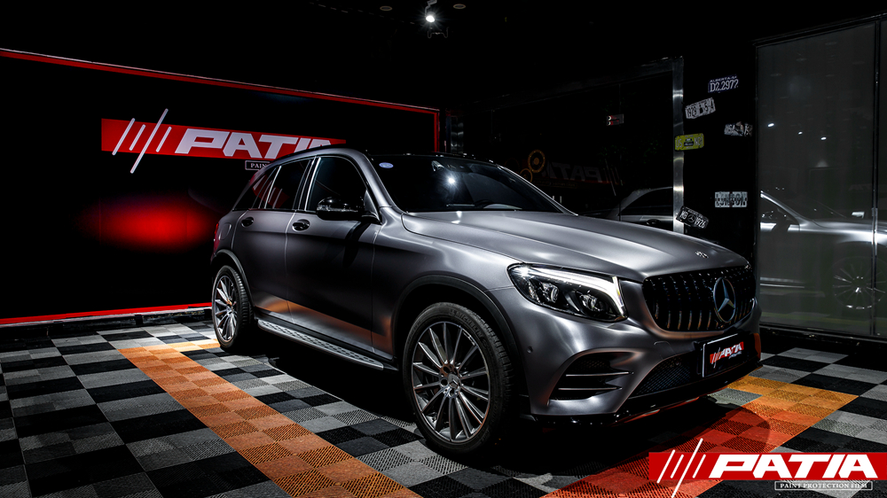 奔驰glc 43amg 电光金属灰改色效果图,南昌改色效果图集