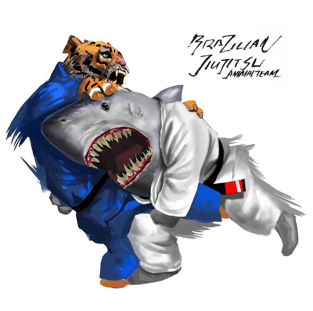 jiujitsu animal team & sports巴西柔术动物海报集