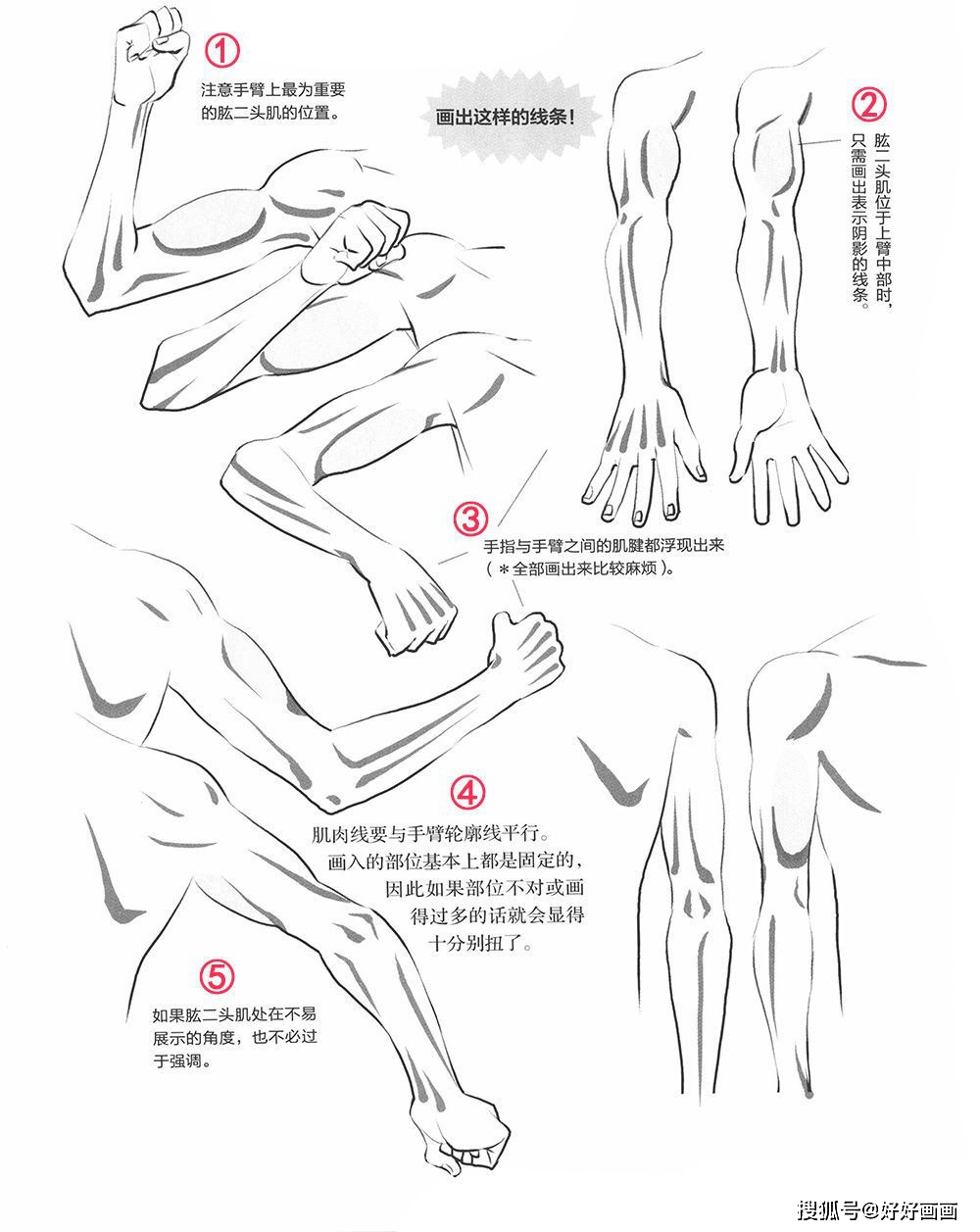 动漫人物手臂怎么画