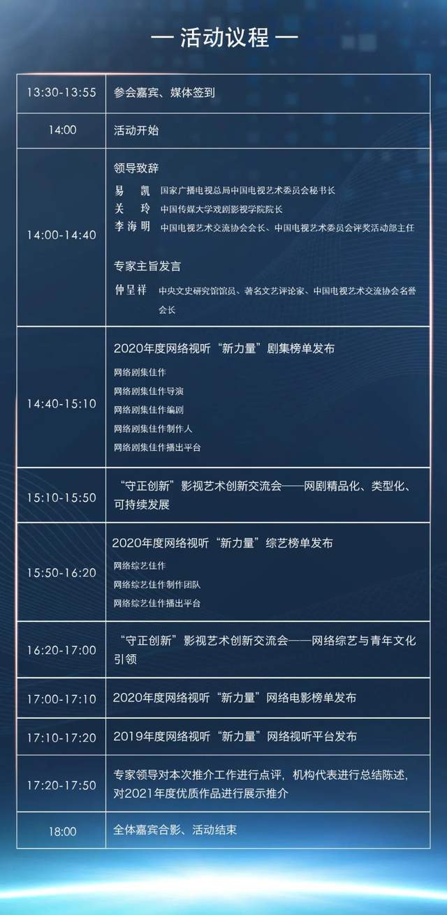 交流会|「影视前哨」拍了拍你，2020网络视听“新力量”榜单来啦！
