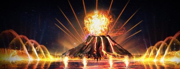 你见过“水火交融”吗？400平米水幕再现五大连池火山喷发！