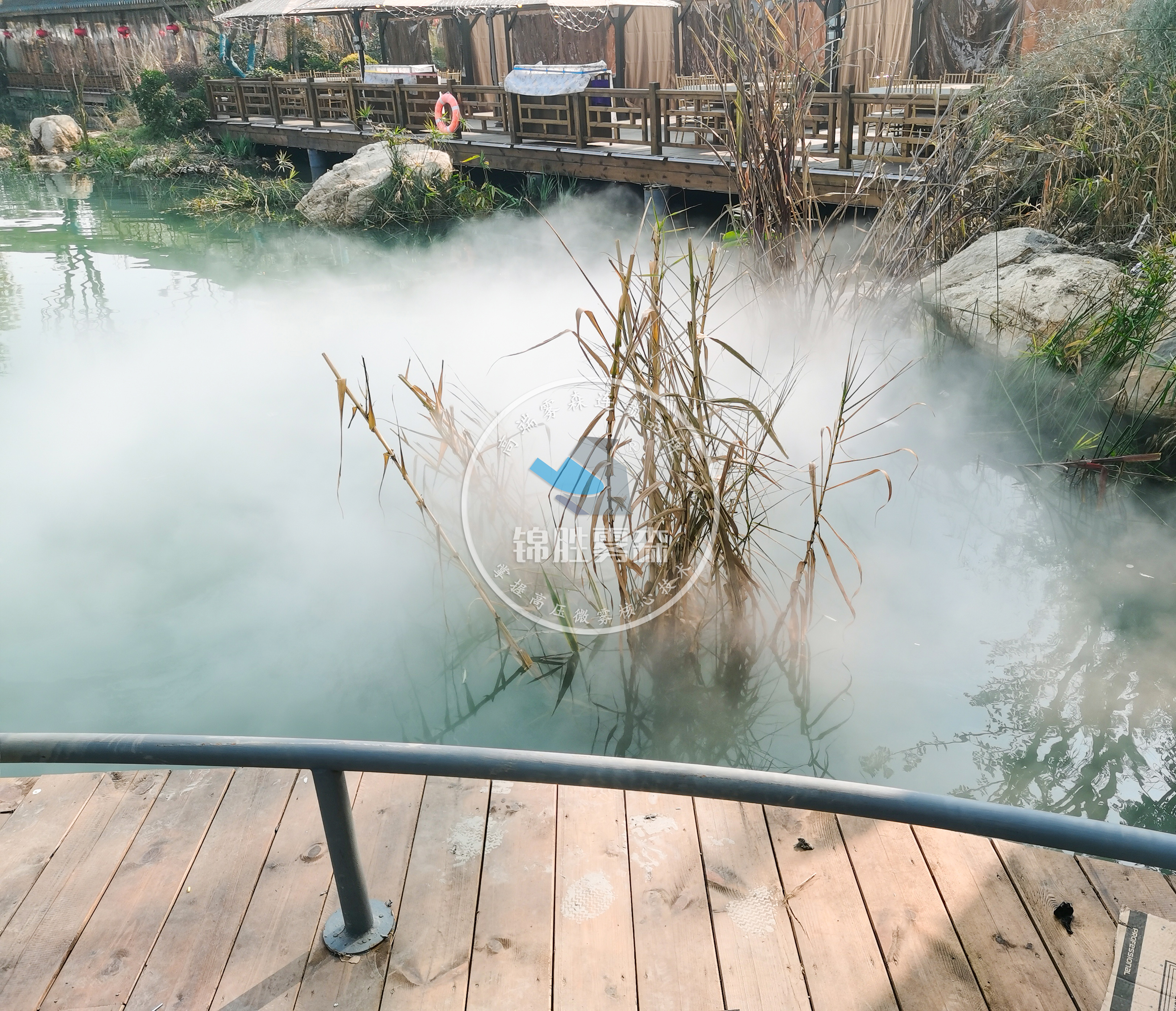 锦胜雾森人造雾造景四川成都玛歌庄园芙蓉园店