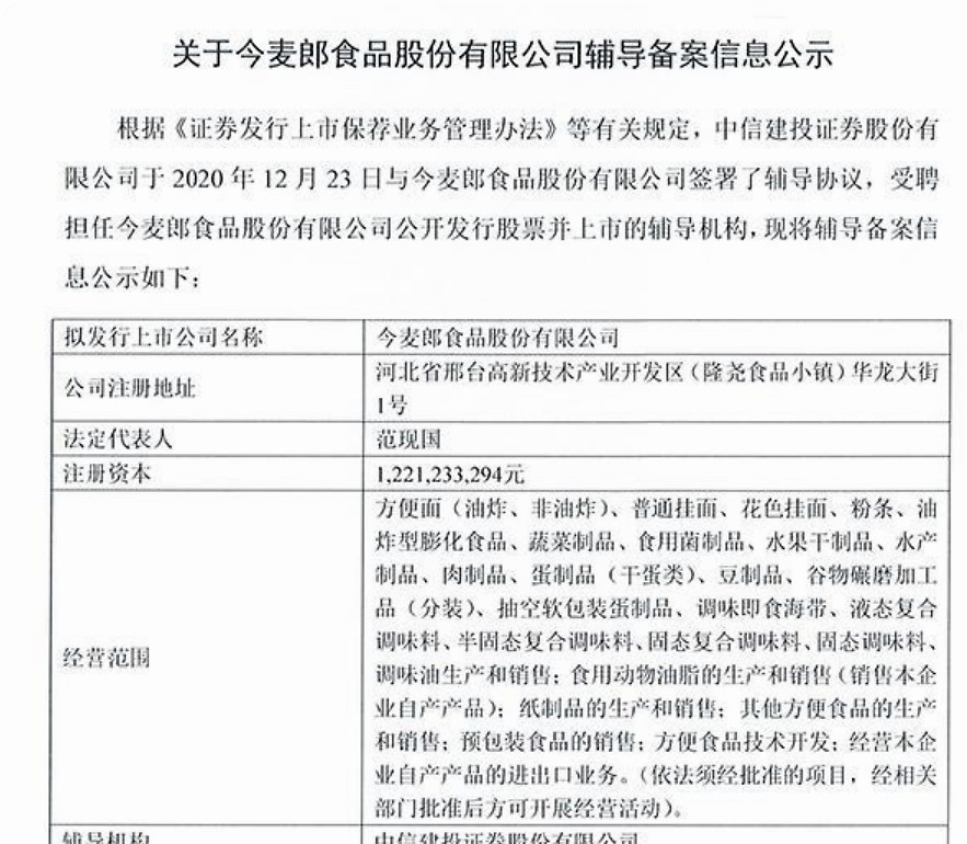 今麦郎IPO：营收超200亿比肩统一 多批次