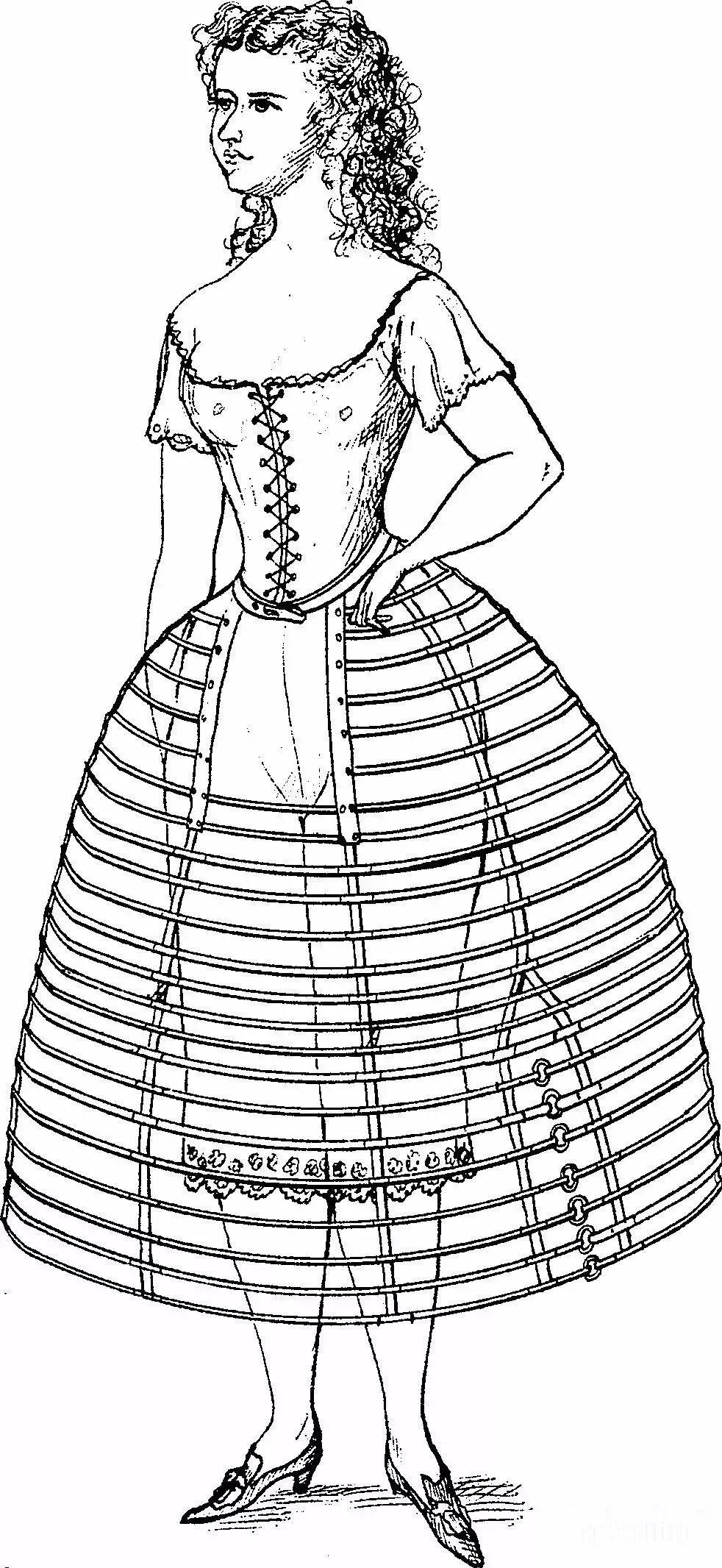 它脱胎于18世纪洛可可时期裙装,因此这一时期也被叫做"新洛可可时期".