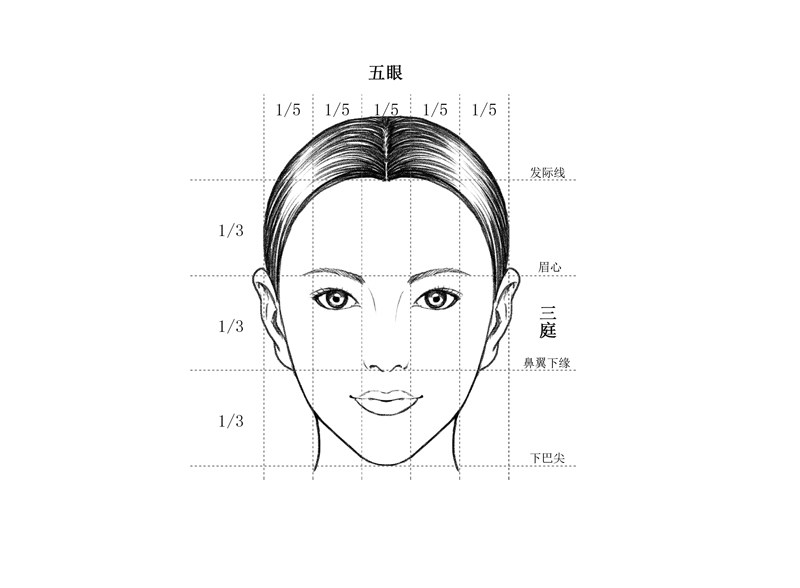 画人物头像五官位置的确定有哪些方法?