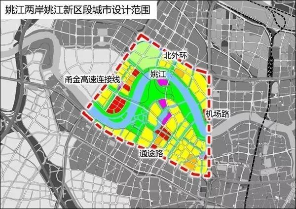 姚江新城南岸规划高桥CBD、海曙行政中心、五江口CBD和湿地公园等_联动
