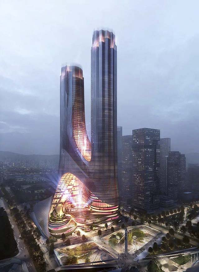 深圳湾超总c塔设计效果图超炫酷带来前所未有的动感都市姿态
