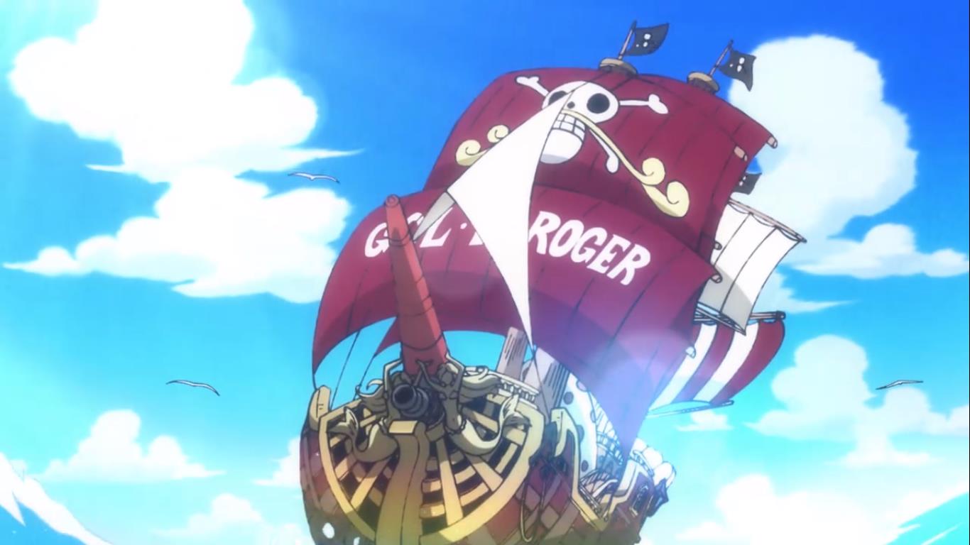 原创海贼王罗杰的海贼船很华丽战国背后的字很贴切他现在的生活