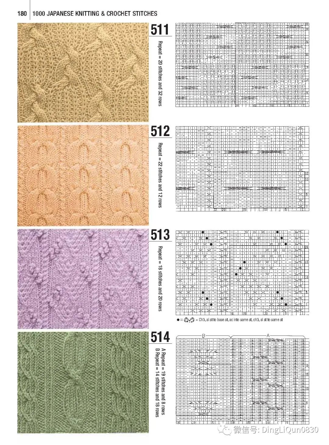 「针织图解」最新的700个棒针编织图案,织毛衣有用