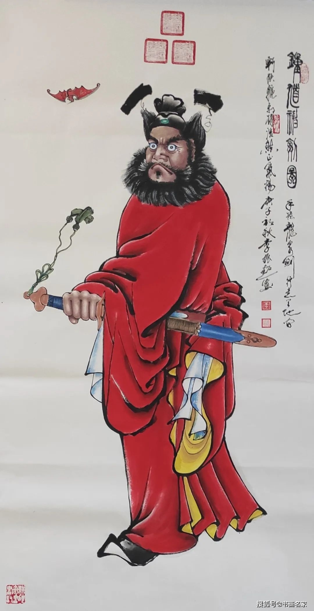 「艺术中国 双年展—李振超书画作品鉴赏_钟馗画