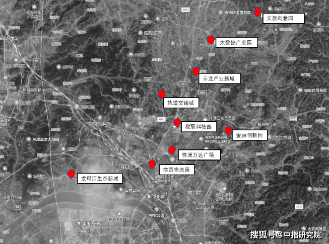 云龙示范区"三城五园"产业集群分布图