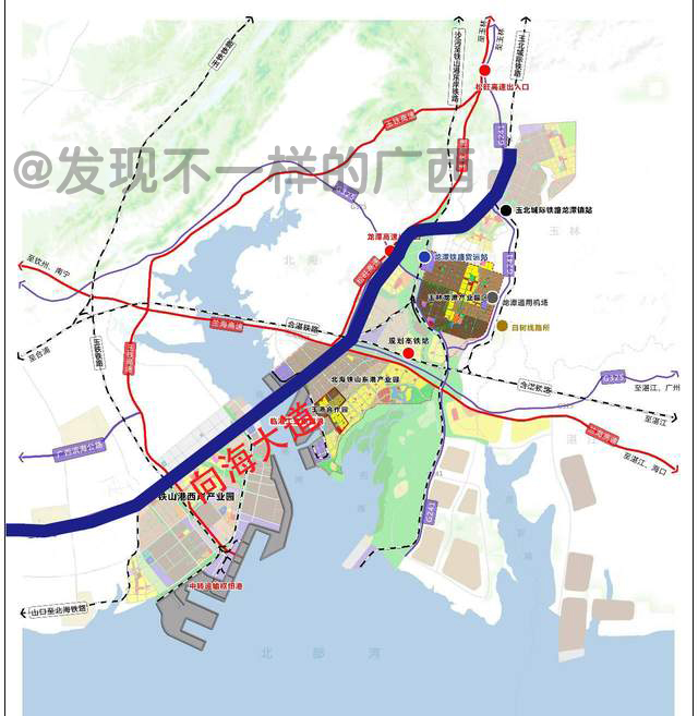 而向东不能只是发展北海市区,也要发展铁山港区和合浦县东片区,铁山港