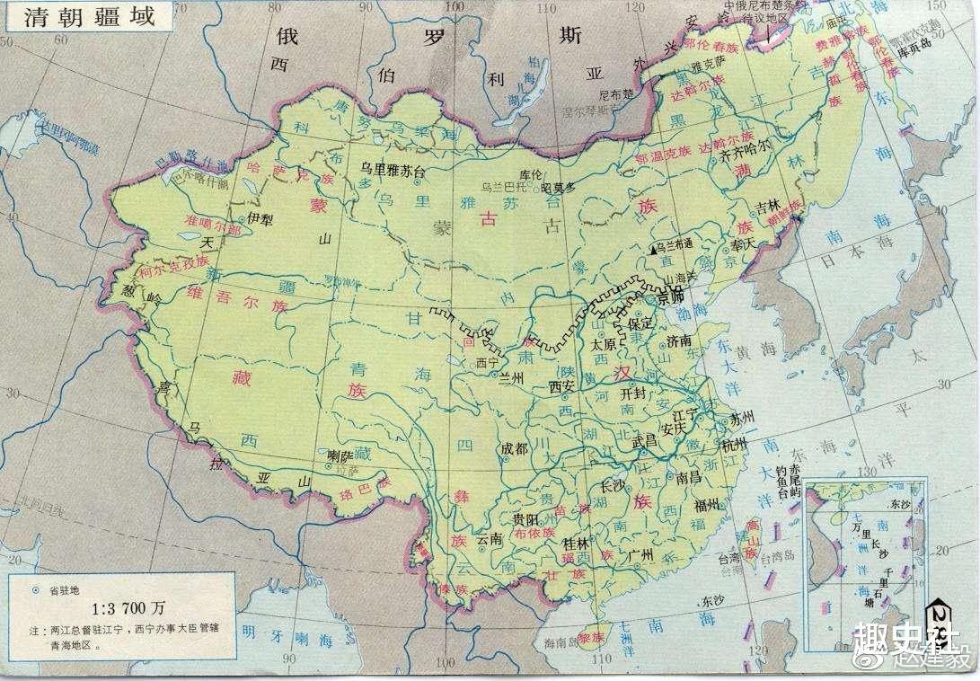 外国各版明清两朝版图对比到底是谁奠定了现代中国的版图领土