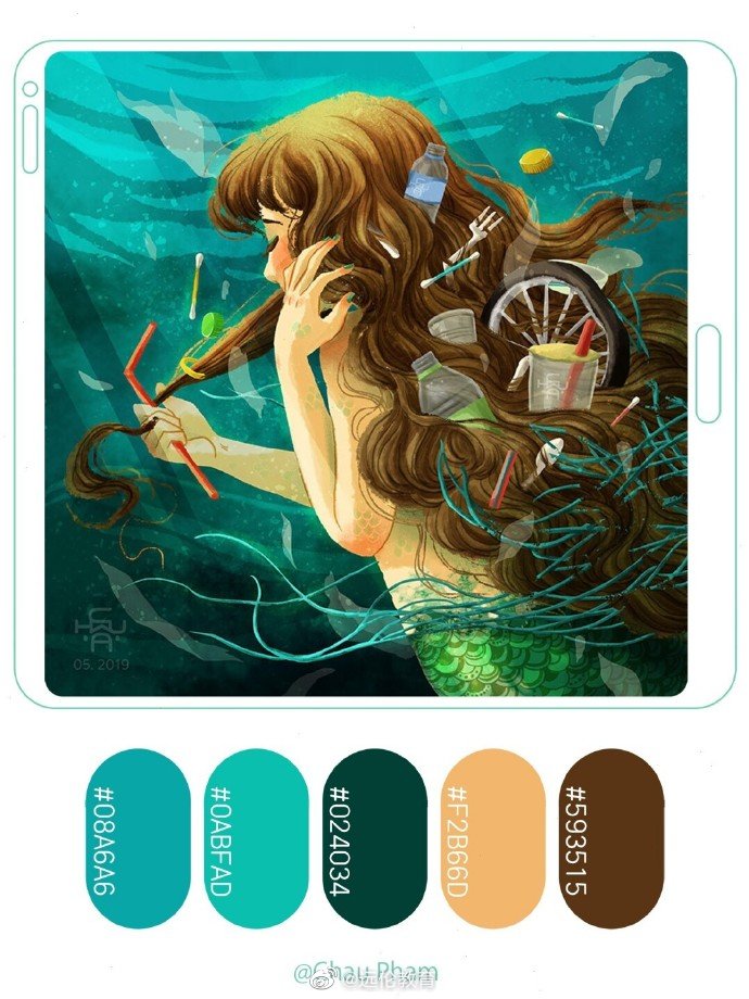 插画配色参考 图 / chau pham