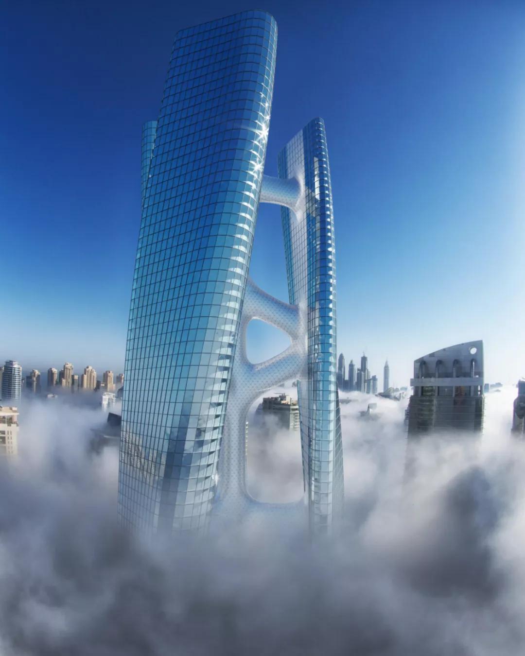 是的,squall tower 大楼能两天带你360度旋转,从不同角度欣赏迪拜