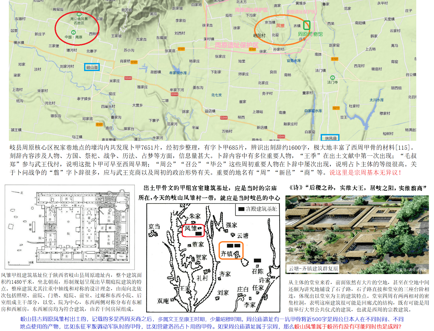 与周原遗址令人震撼的发现相比较,所谓西周都城的丰镐遗址(西安市