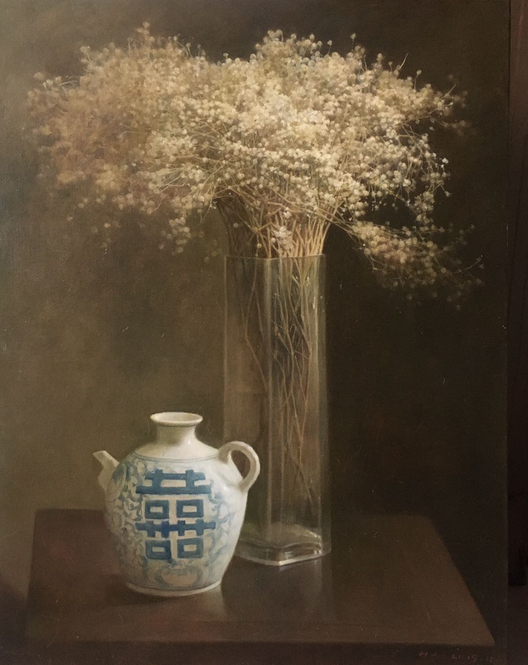 《双喜临门》60x80cm-布面油画-杨化喜-2019年